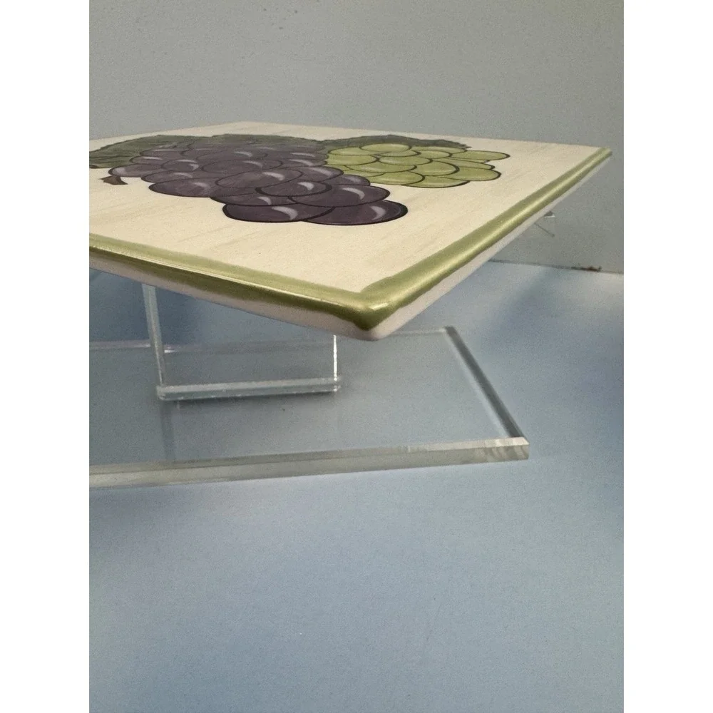 Florida Marketplace Grapes Ceramic Hot Plate Trivet Tile 8